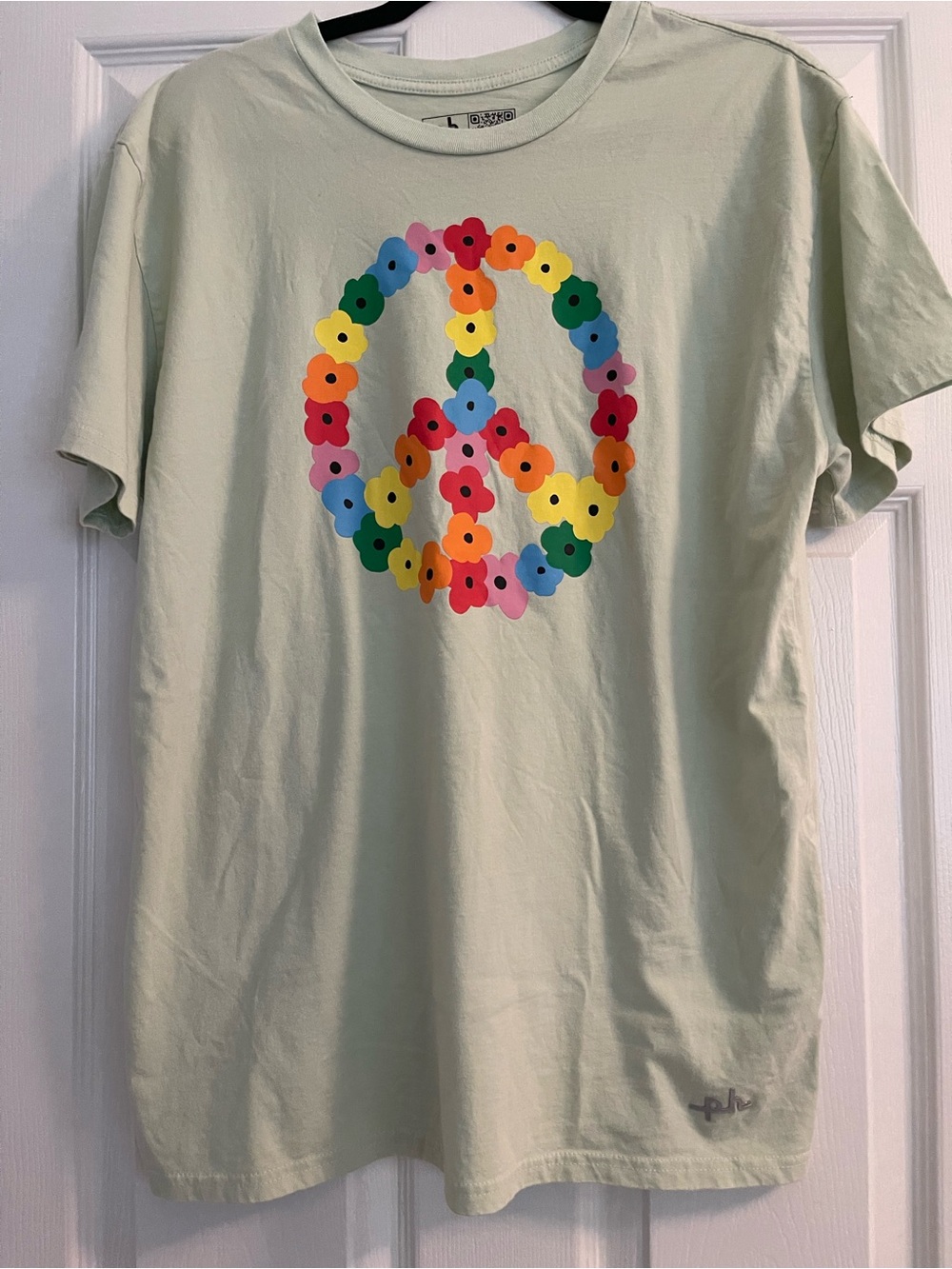 The Phluid Project Floral Peace Sign Graphic T-Shirt XL